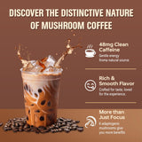 Bcuelov Adaptogen Mushroom Blend lifestyle scene with coffee