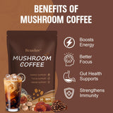 Bcuelov Adaptogen Mushroom Blend powder in a spoon