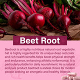 Bcuelov Beet Root Powder Capsules on a wooden table