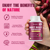 Bcuelov Beet Root Powder Capsules with fresh beetroots