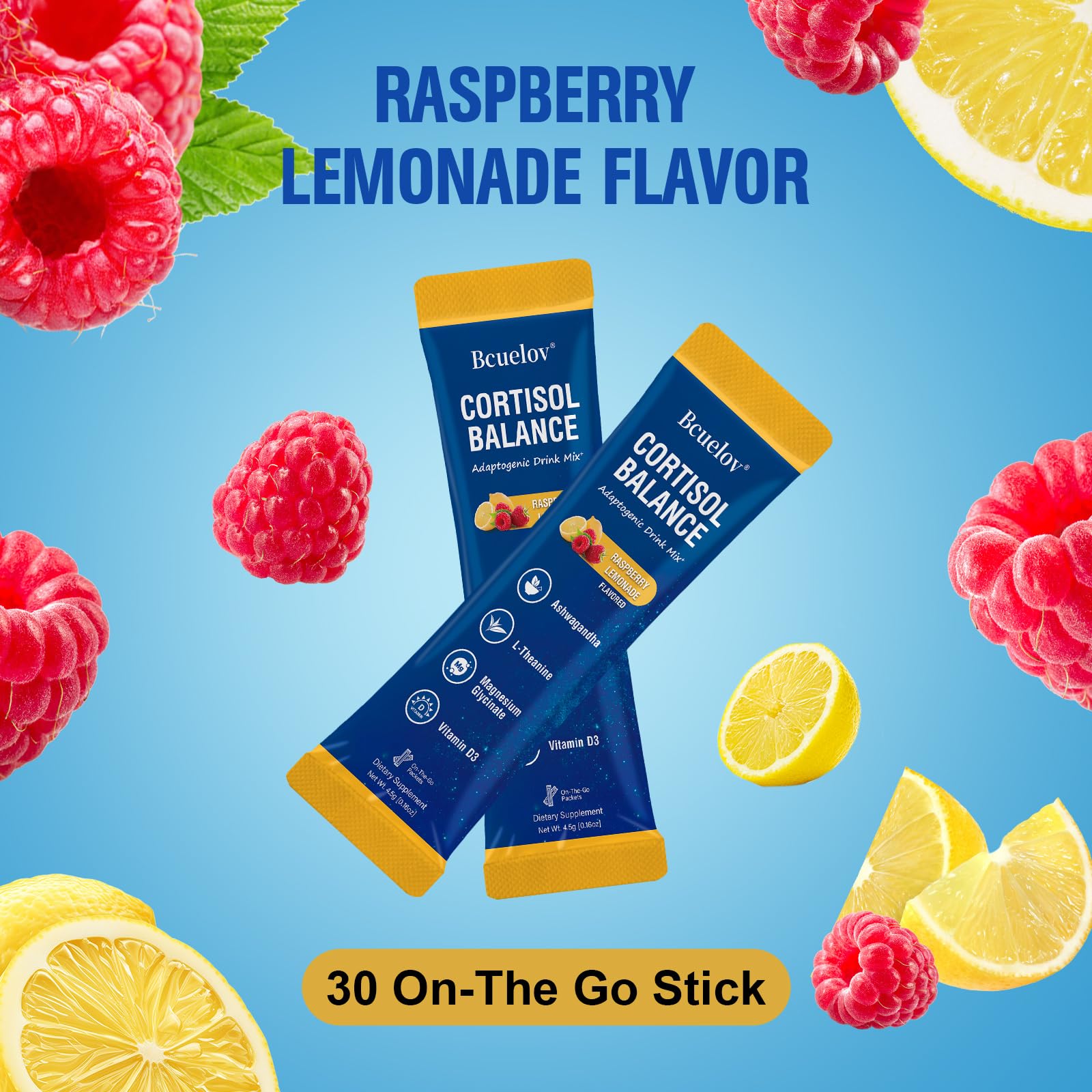Bcuelov Magnesium Drink Mix Raspberry Lemonade lifestyle scene