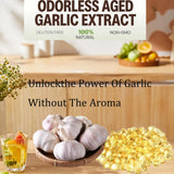 BDQBDQ Aged Garlic Extract 180 softgels in a clear container