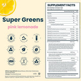 BE AMAZING Super Greens Pink Lemonade lifestyle scene with fruits