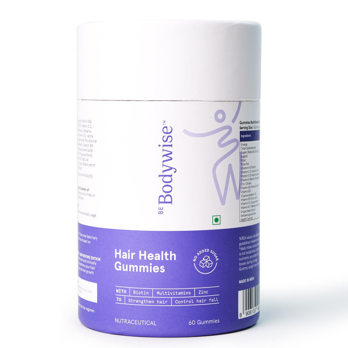 Be Bodywise Biotin Gummies bottle front view