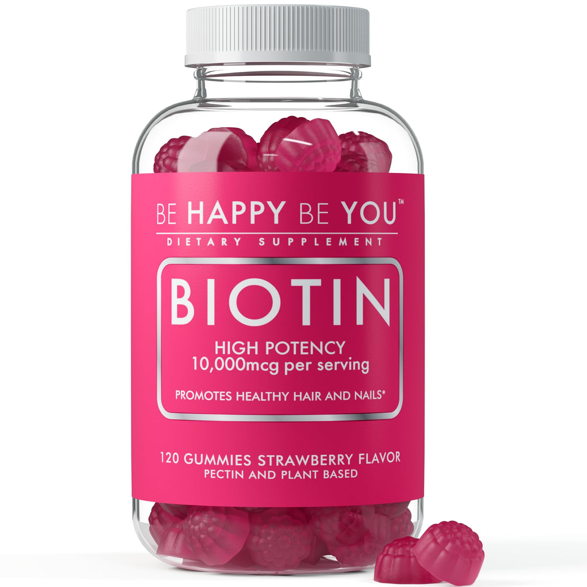 Be Happy Be You Biotin Gummies bottle front view