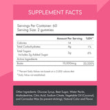 Be Happy Be You Biotin Gummies with a hand holding a gummy