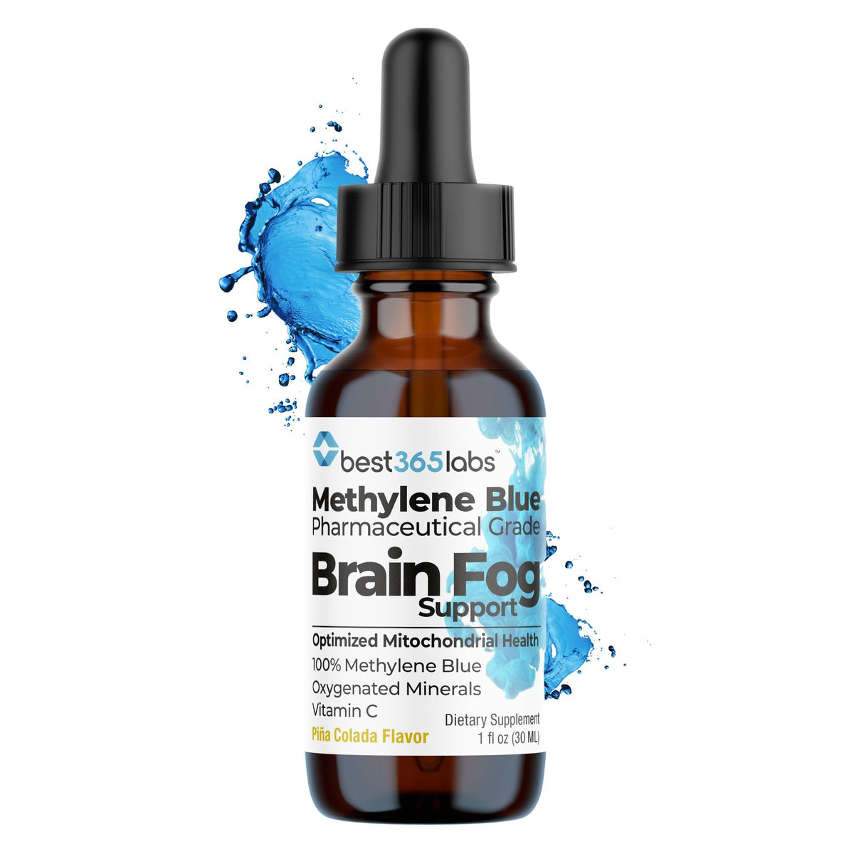Be-Onguard Brain Fog Support bottle front view with Pina Colada flavour