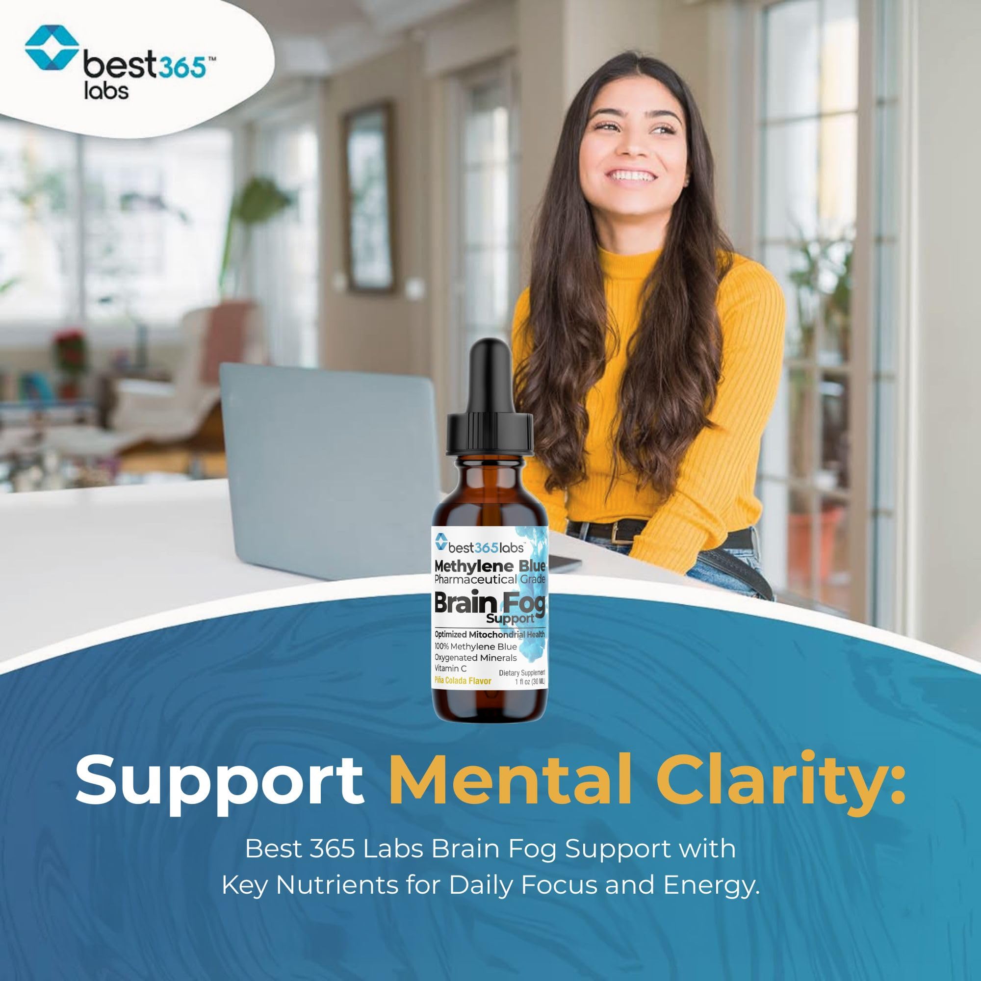 Be-Onguard Brain Fog Support bottle side view
