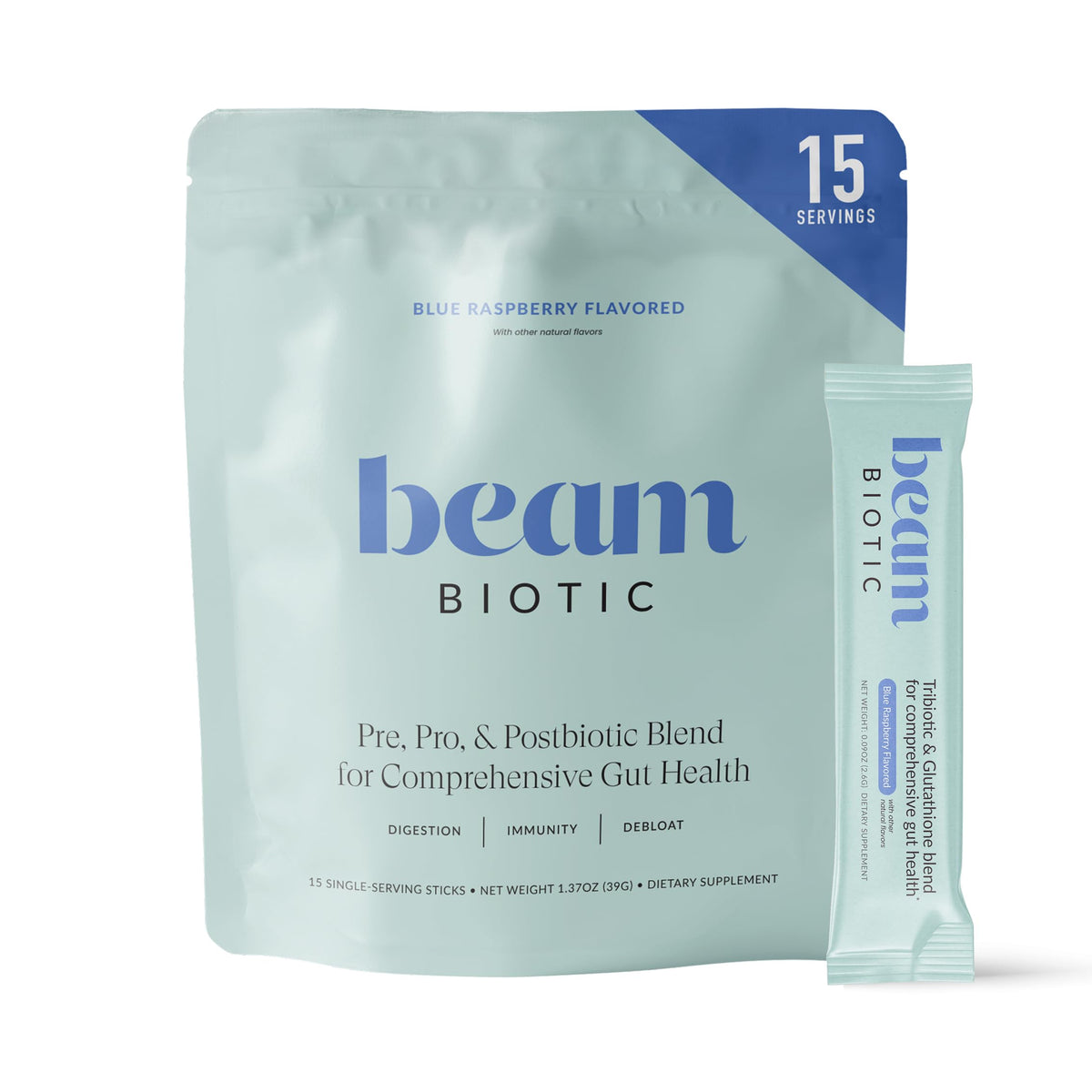 Beam Biotic Probiotic Powder 36g packaging front view
