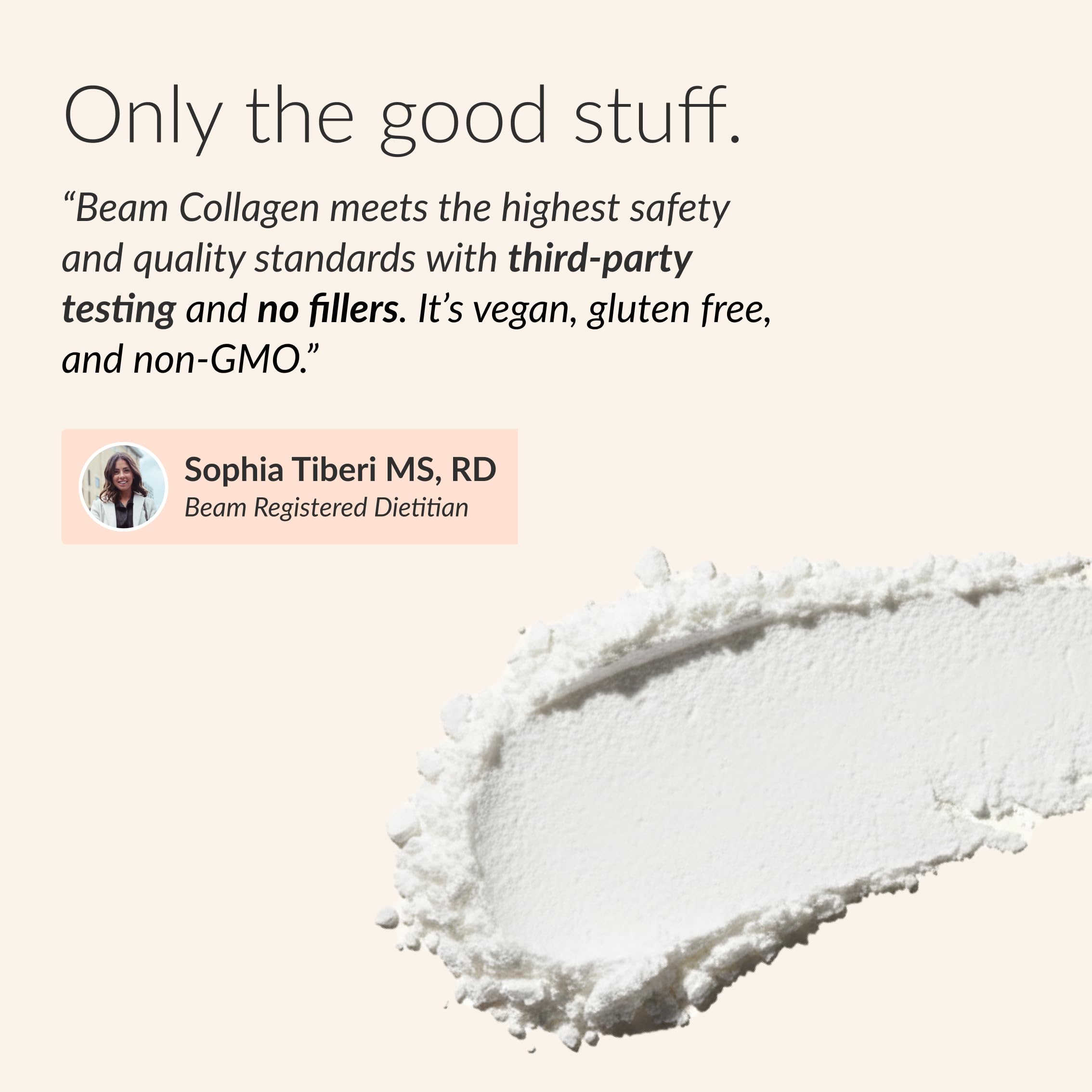 Beam Collagen Powder lifestyle scene with a smoothie