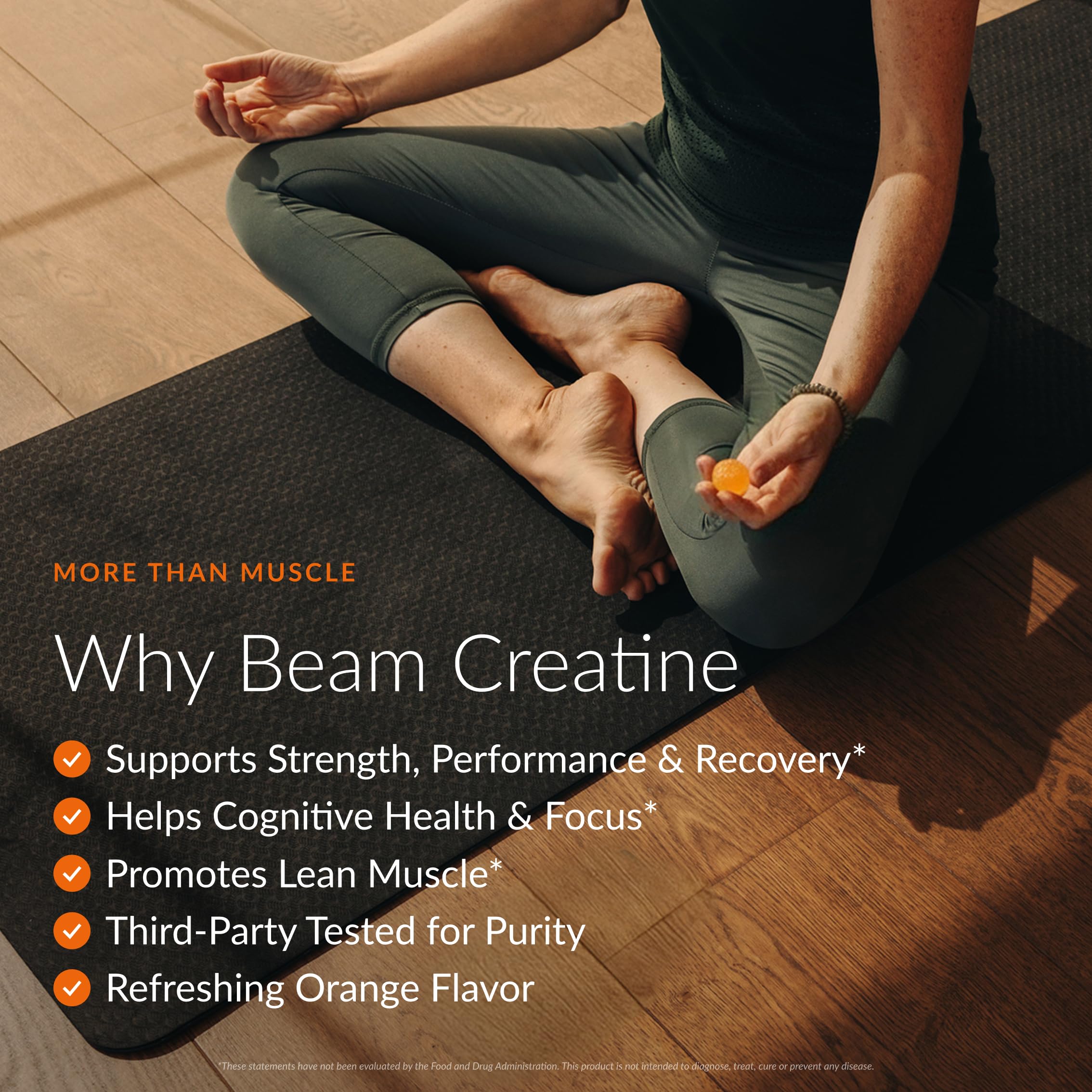 Beam Creatine Gummies open package with gummies displayed