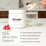 Beam Creatine Monohydrate Powder 5G Blue Raspberry packaging