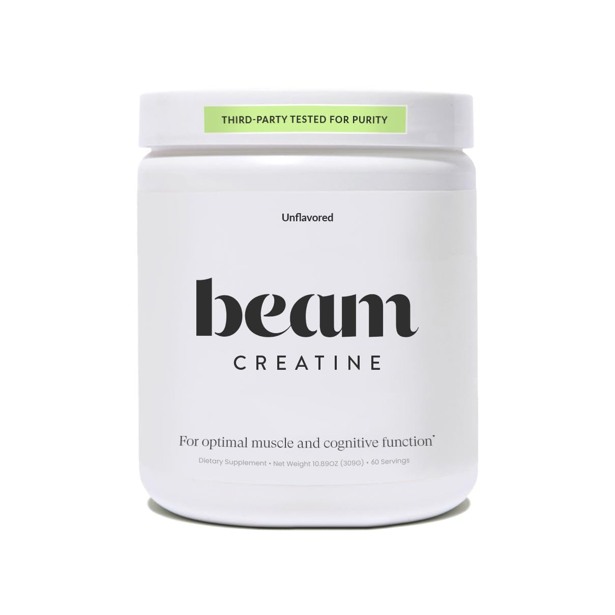 Beam Creatine Monohydrate Powder 5G unflavoured 372g front view