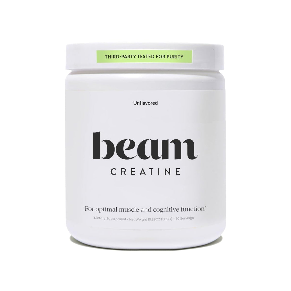 Beam Creatine Monohydrate Powder 5G unflavoured 372g front view