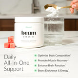 Beam Creatine Monohydrate Powder 5G Watermelon flavour side view