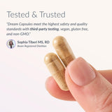 Beam Dream Sleep Capsules close-up of capsules in hand