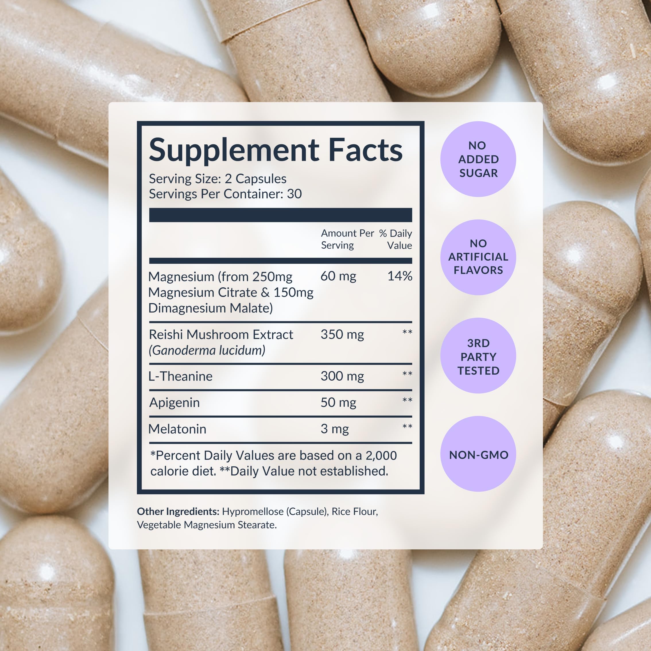 Beam Dream Sleep Capsules packaging with nutritional information