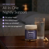 Beam Dream Sleep Capsules side view showing ingredients list