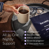 BEAM Dream Sleep Powder Cinnamon Cocoa back view with nutritional information
