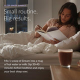 BEAM Dream Sleep Powder Cinnamon Cocoa in a glass of water