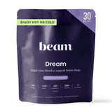 BEAM Dream Sleep Powder front view packaging with cocoa scent