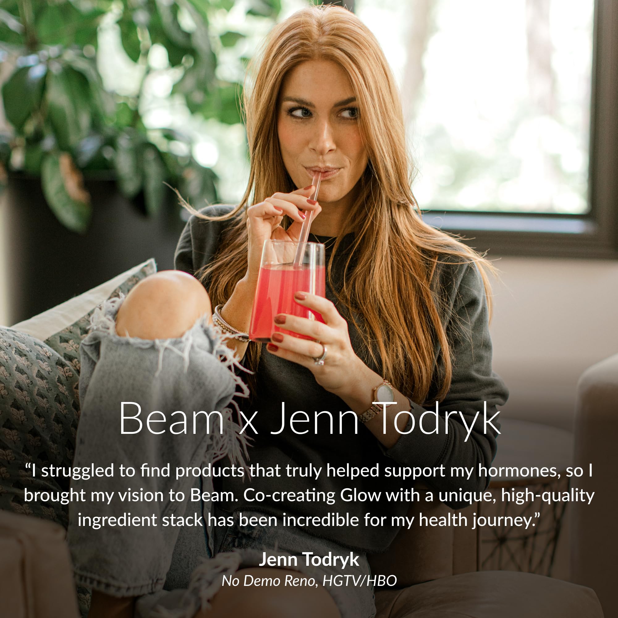Beam Glow Women's Daily Wellness Supplement side view packaging