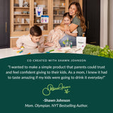 Beam Kids Multivitamin with Greens in a bowl with fruits