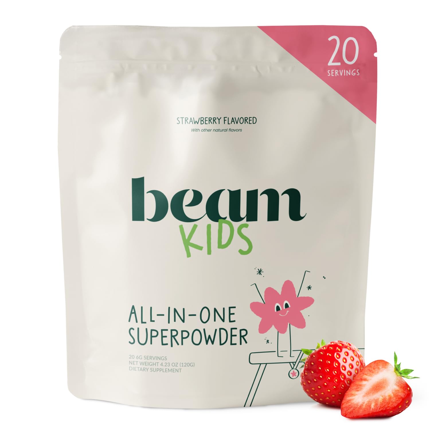 Beam Kids Multivitamin with Greens powder front view