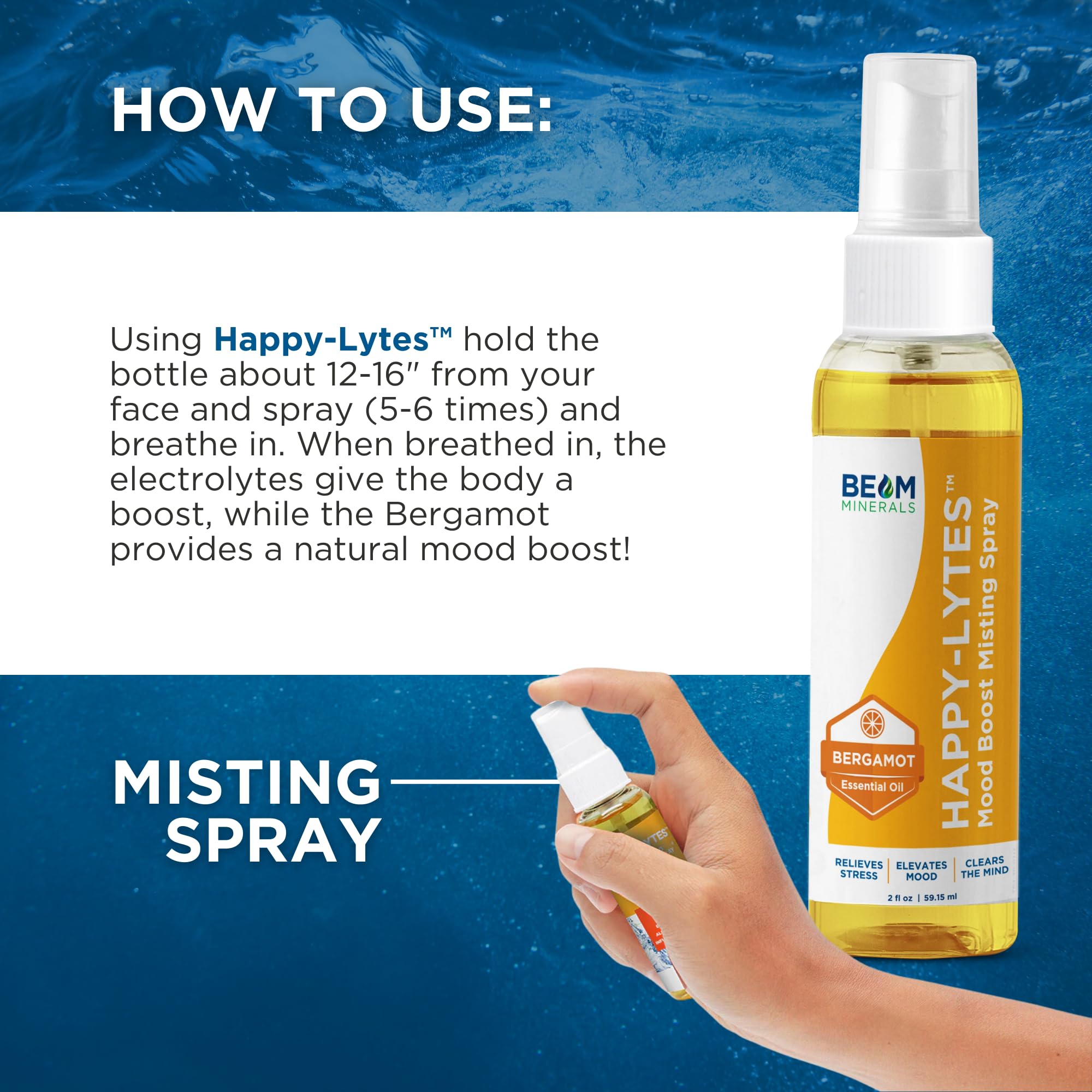 BEAM MINERALS Happy-Lytes Electrolyte Misting Spray close-up of spray nozzle