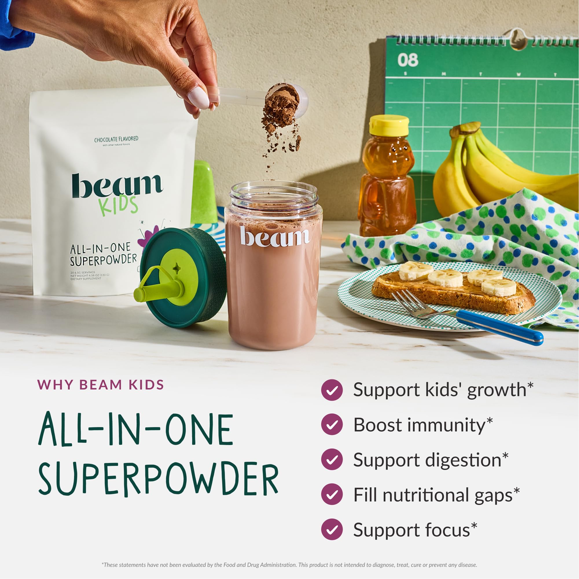 Beam Prebiotic Supplement for Kids 312g packaging