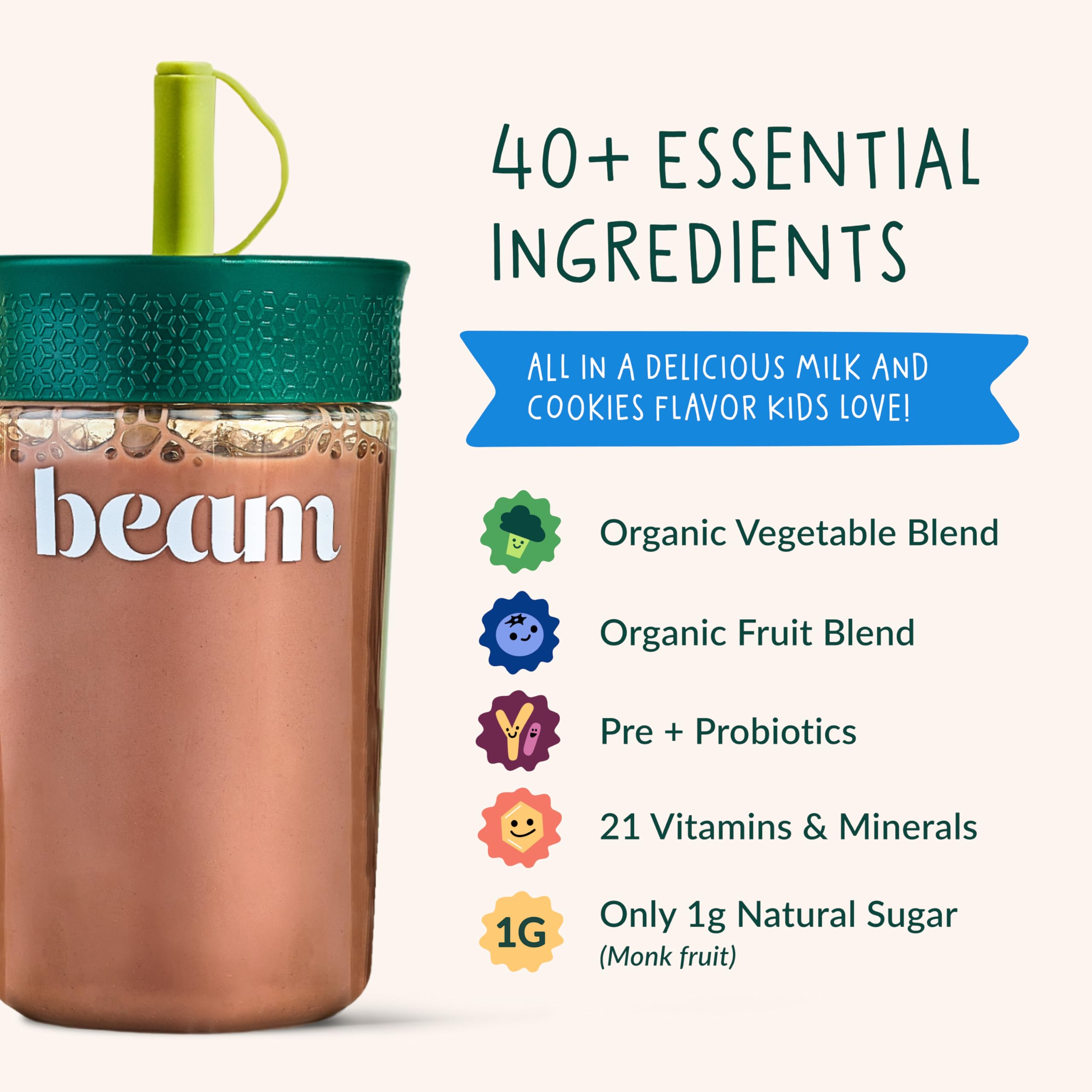 Beam Prebiotic Supplement for Kids 312g with fruits
