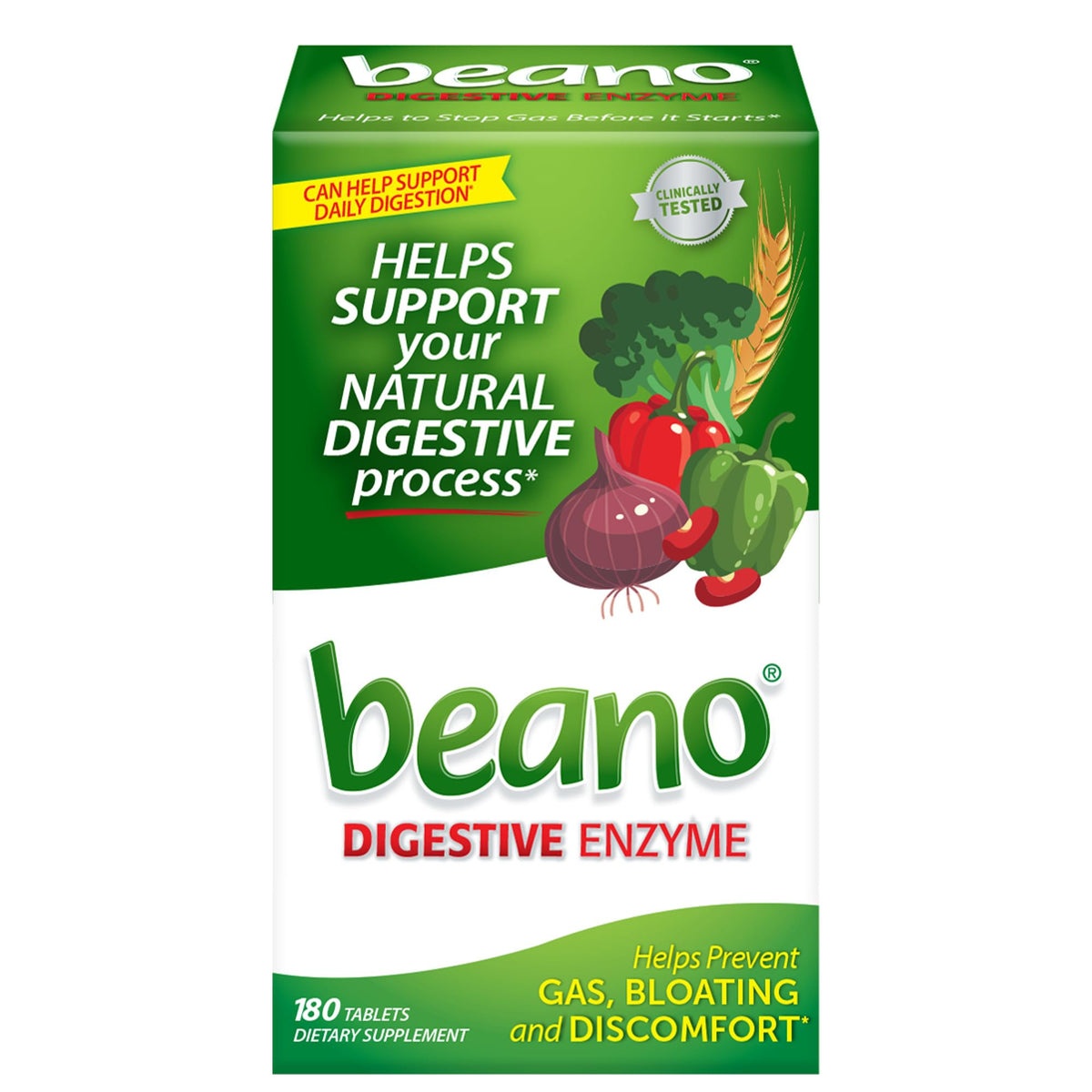 Beano daily Enzyme Gas Relief 800 GALU front view