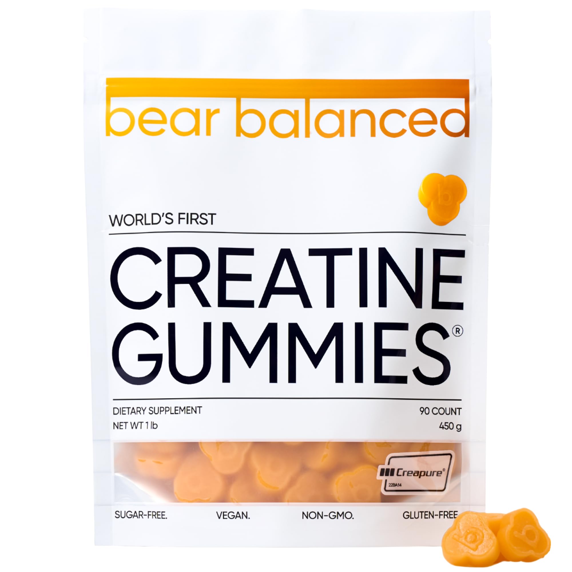 Bear Balanced Creatine Gummies 90 count front view