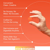 Bear Balanced Creatine Gummies lifestyle scene with fitness gear