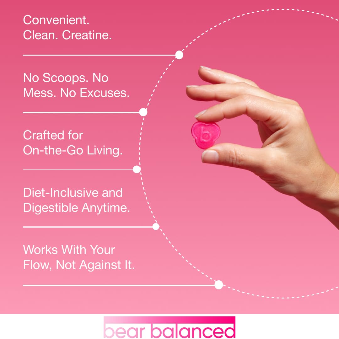 Bear Balanced Creatine Gummies with fitness gear