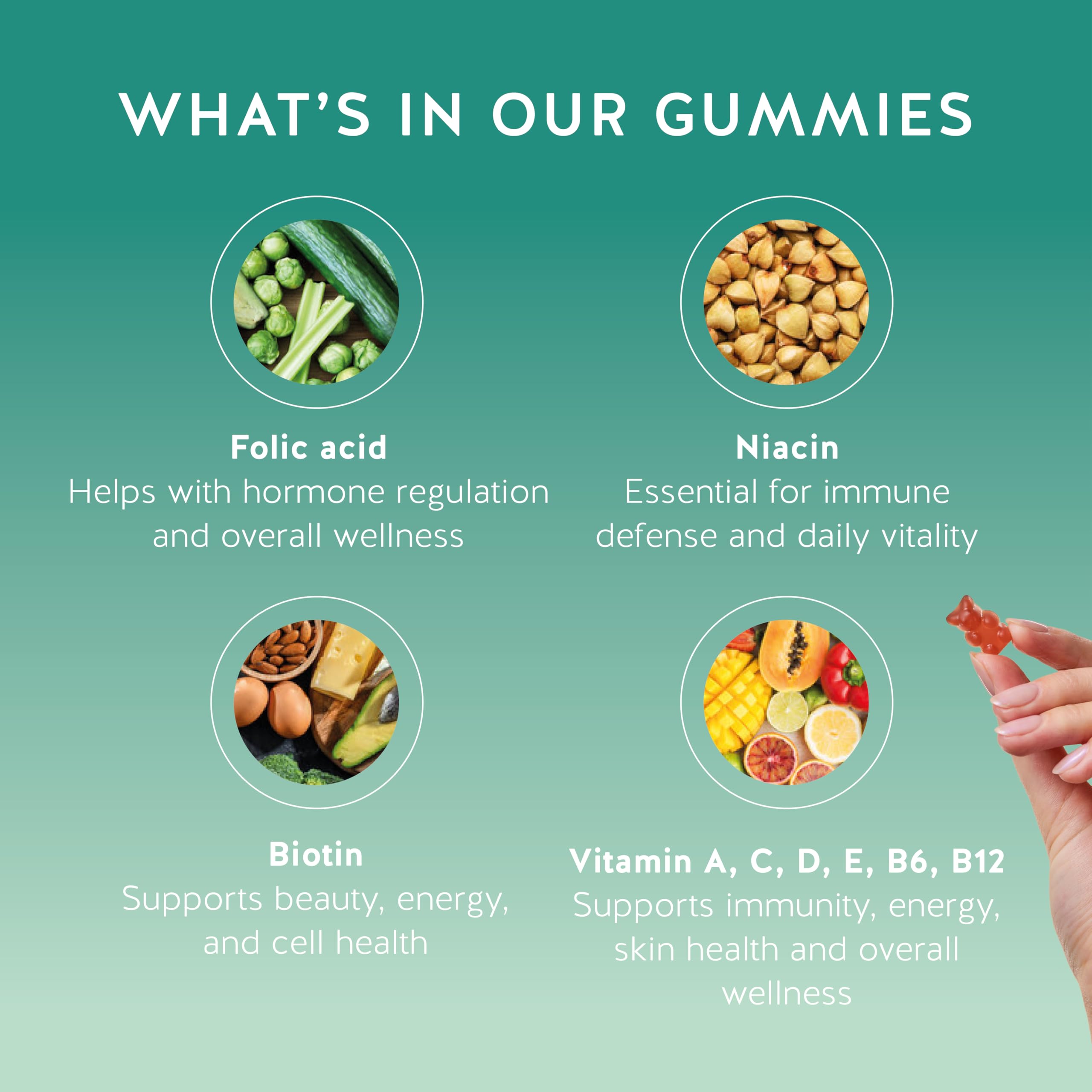 Bears with Benefits Multivitamin Gummies close-up of gummies