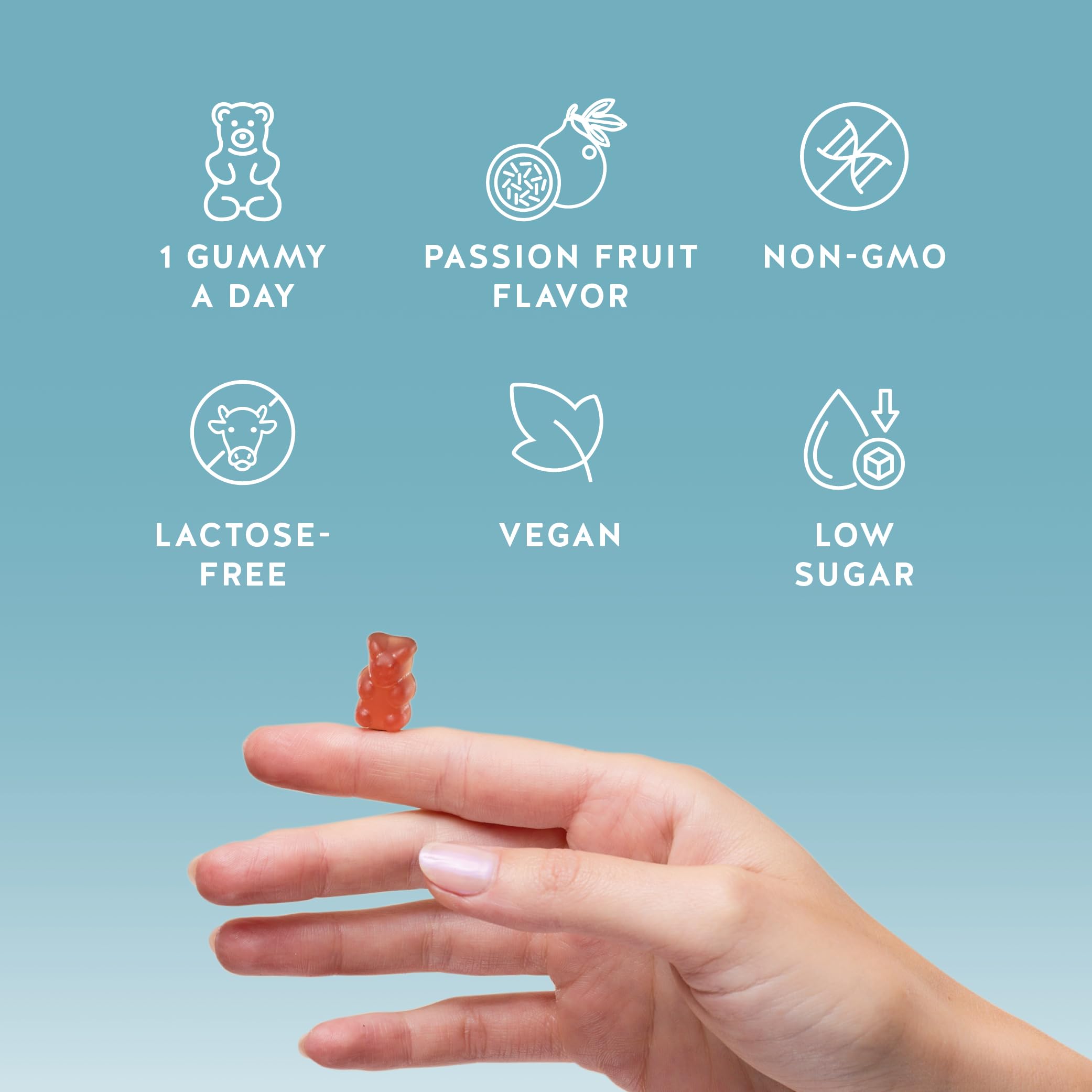 Bears with Benefits Sleep Gummies back view with nutrition information