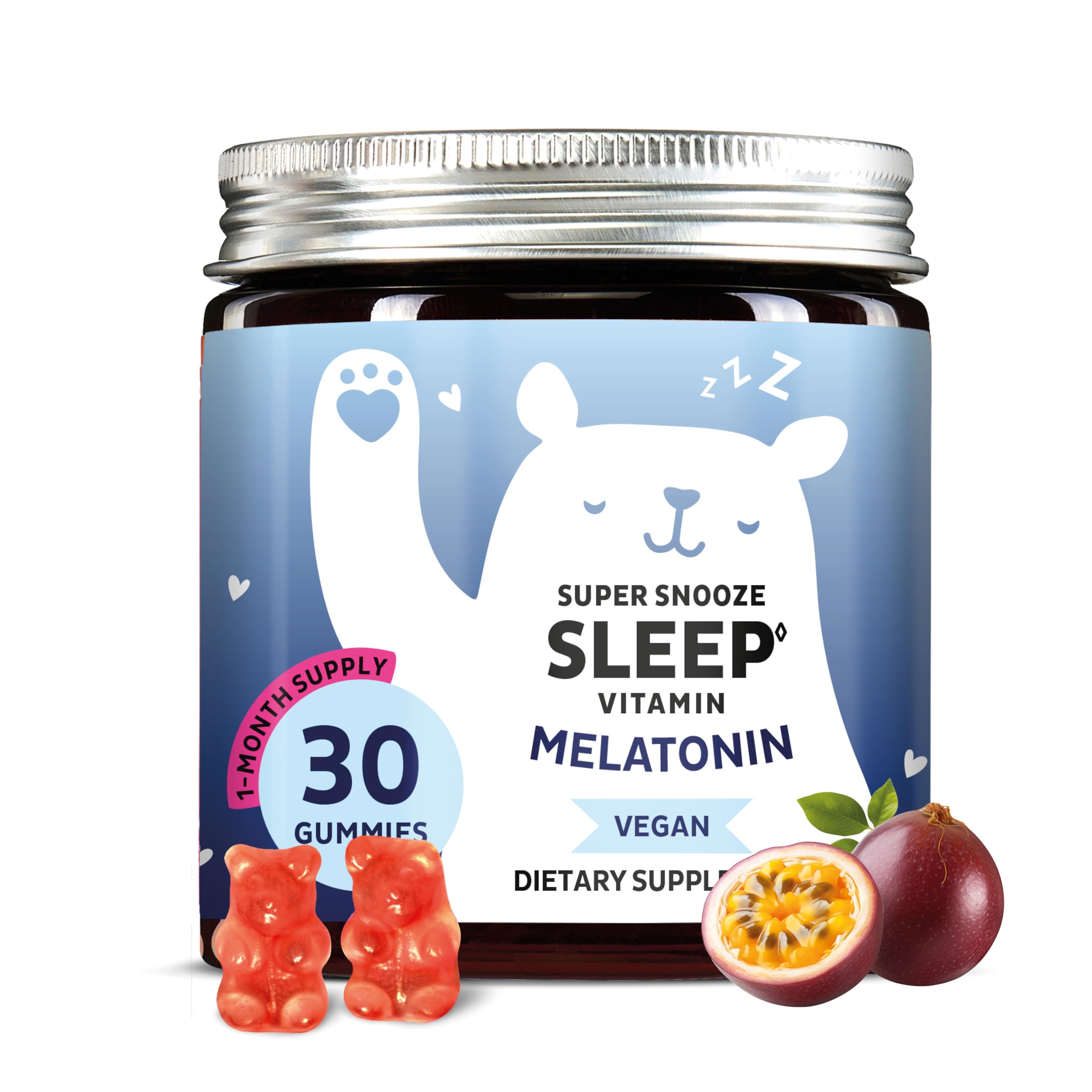Bears with Benefits Sleep Gummies front view with packaging
