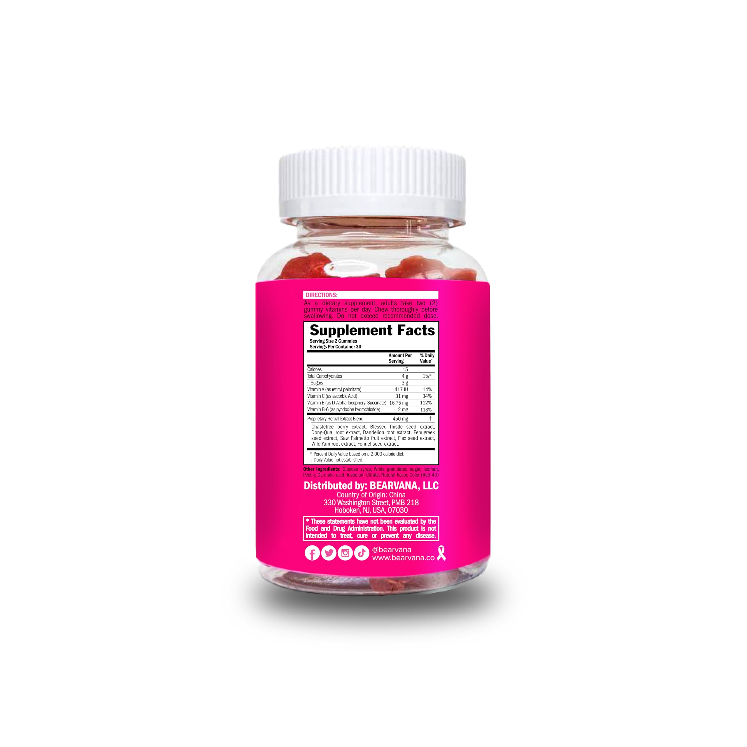 BEARVANA Daily Multivitamin Gummies for Women gummies close-up
