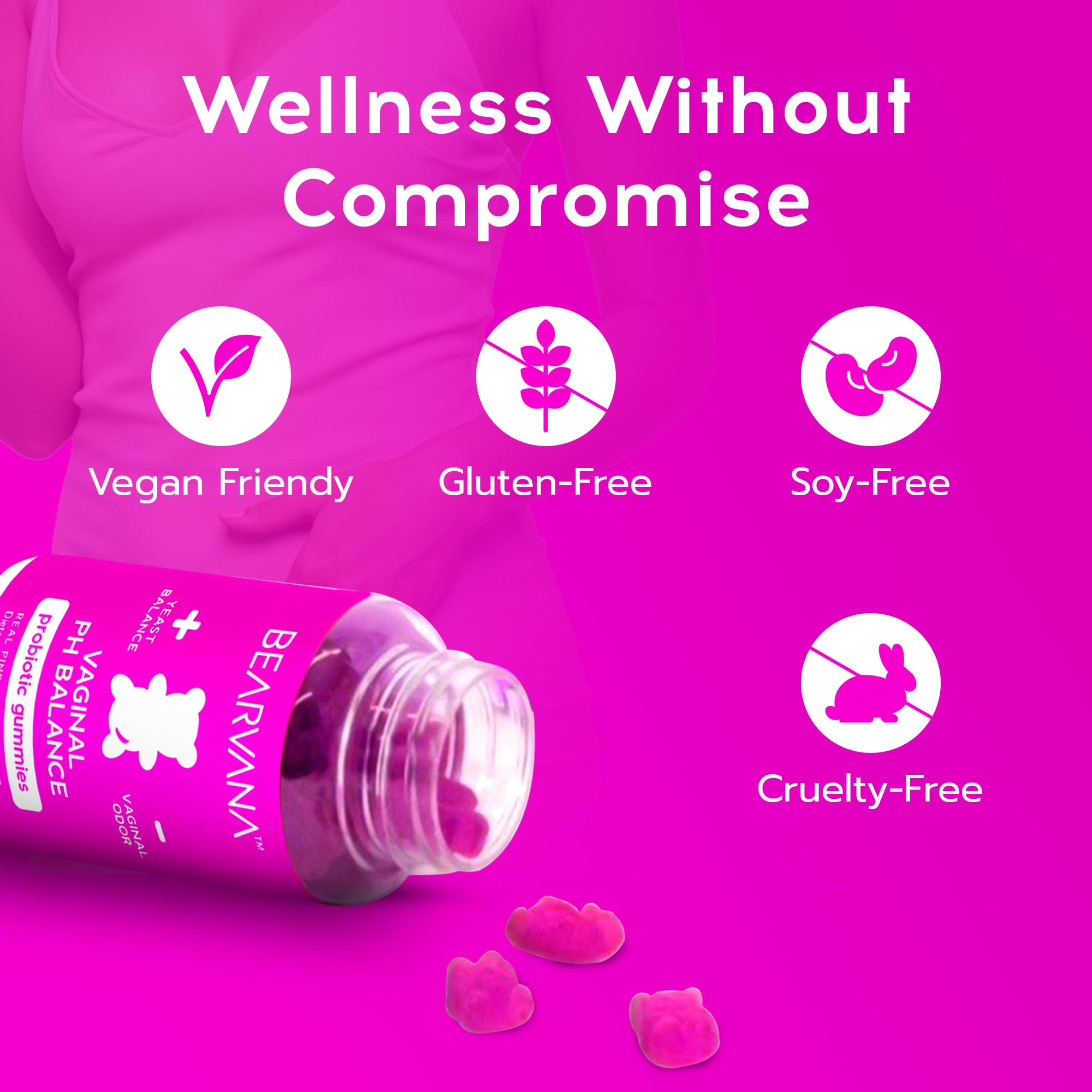 BEARVANA gummies lifestyle image with pineapple