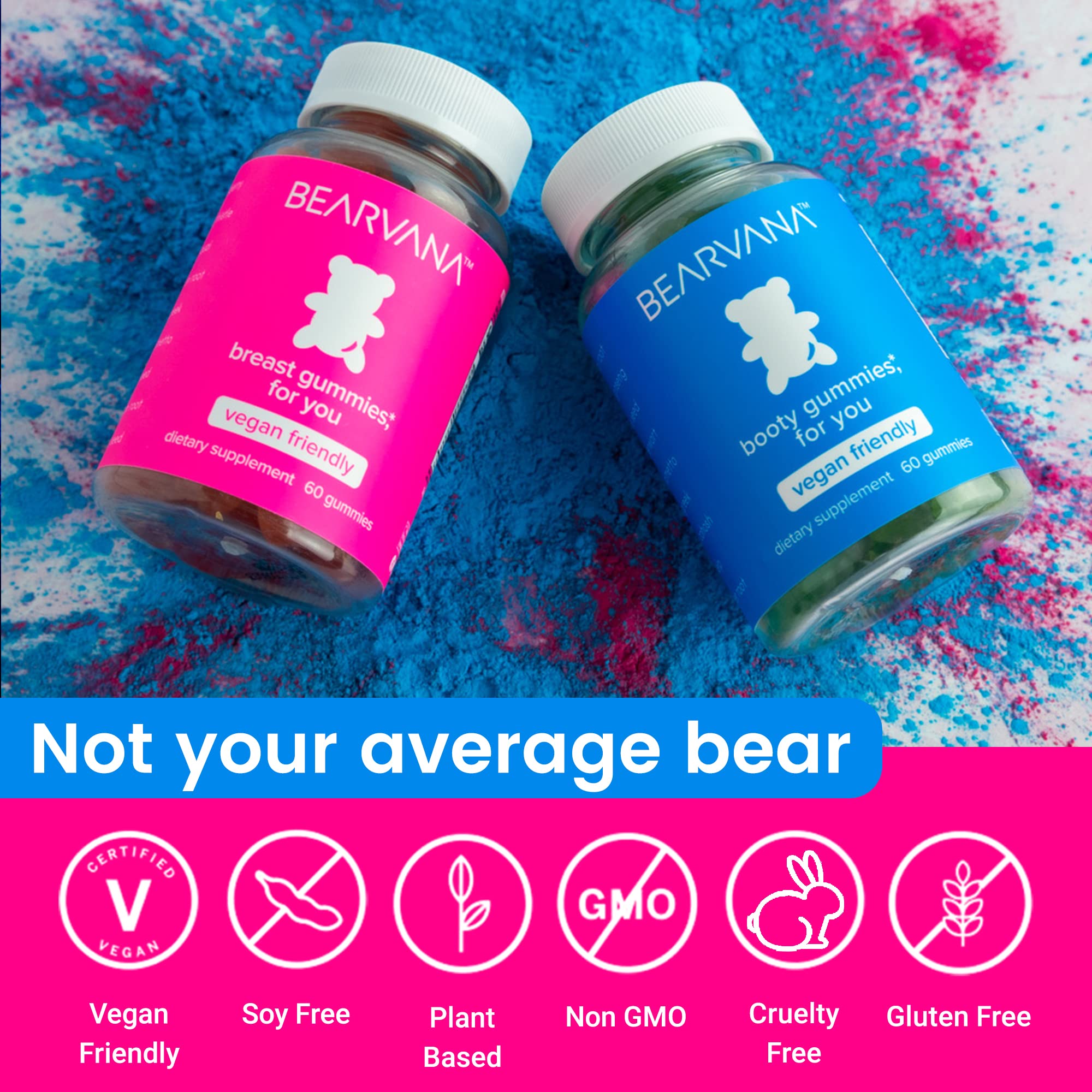 BEARVANA Top and Peach Support bottles together