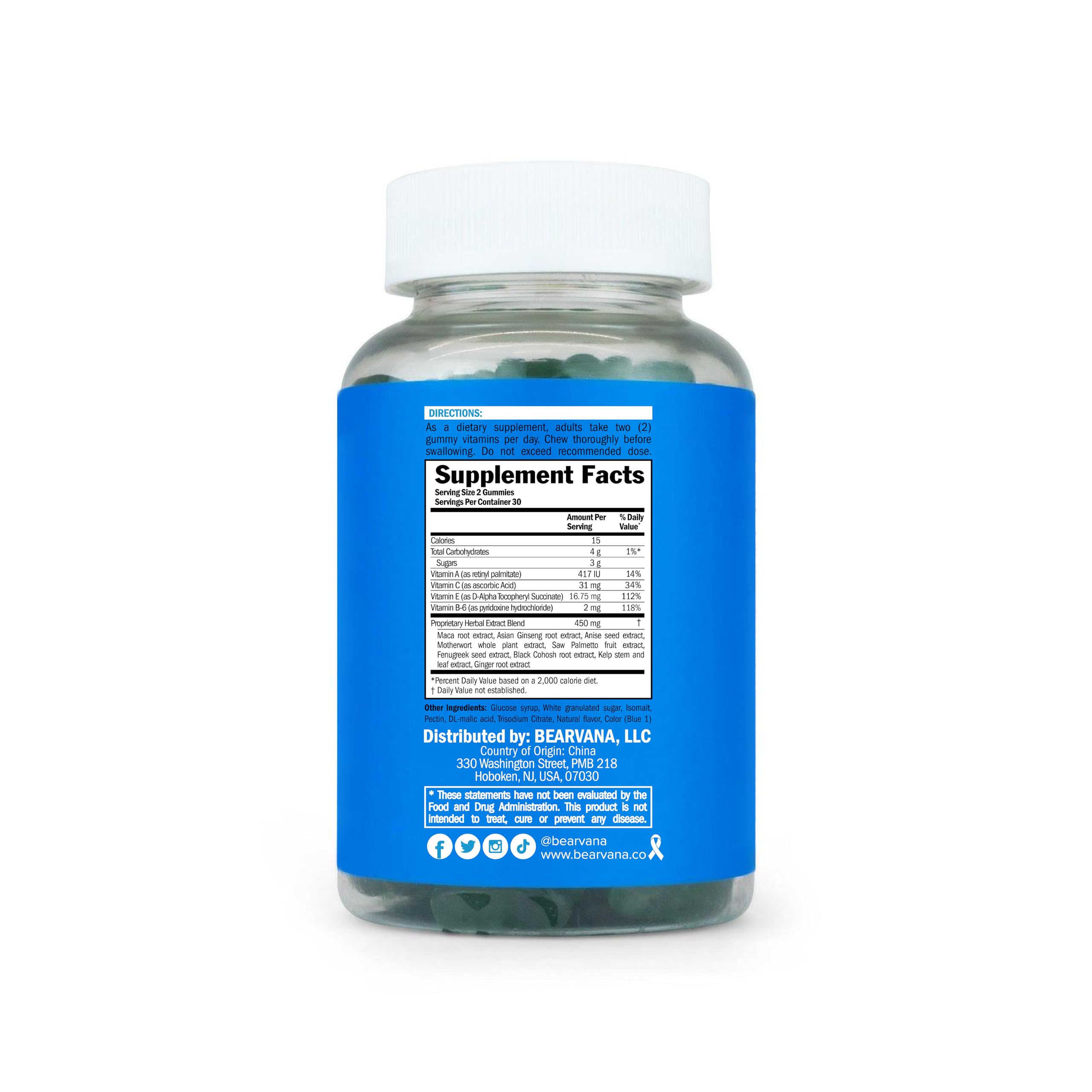 BEARVANA Women's Daily Multivitamin Gummies close-up