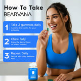 BEARVANA Women's Multivitamin Gummies on a table