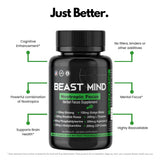 Beast Mind Focus Nootropic Supplement capsules close-up