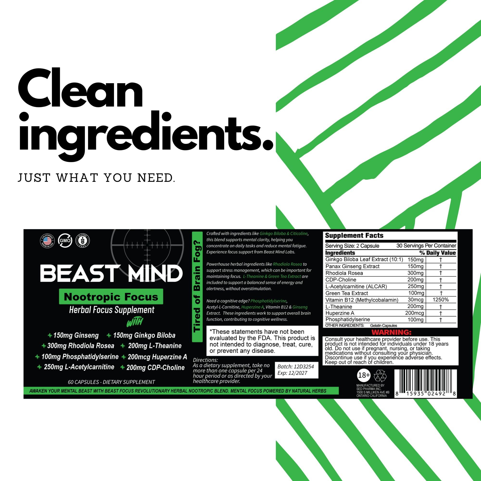 Beast Mind Focus Nootropic Supplement in a lifestyle setting