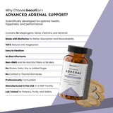 BeautiBe Adrenal Support Supplement 60 Capsules in a kitchen setting