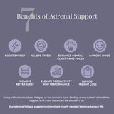 BeautiBe Adrenal Support Supplement 60 Capsules with a glass of water
