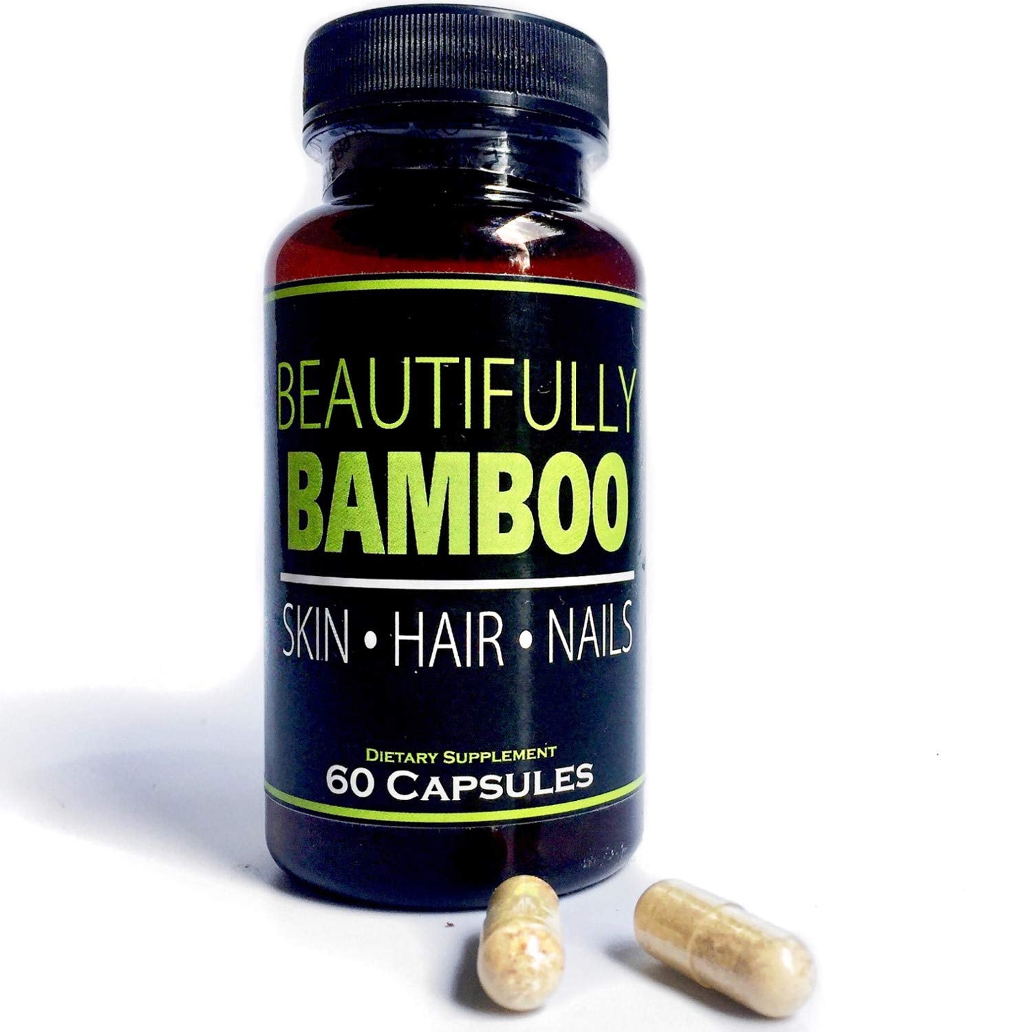 Beautifully Bamboo Hair, Skin & Nails Supplement bottle front view