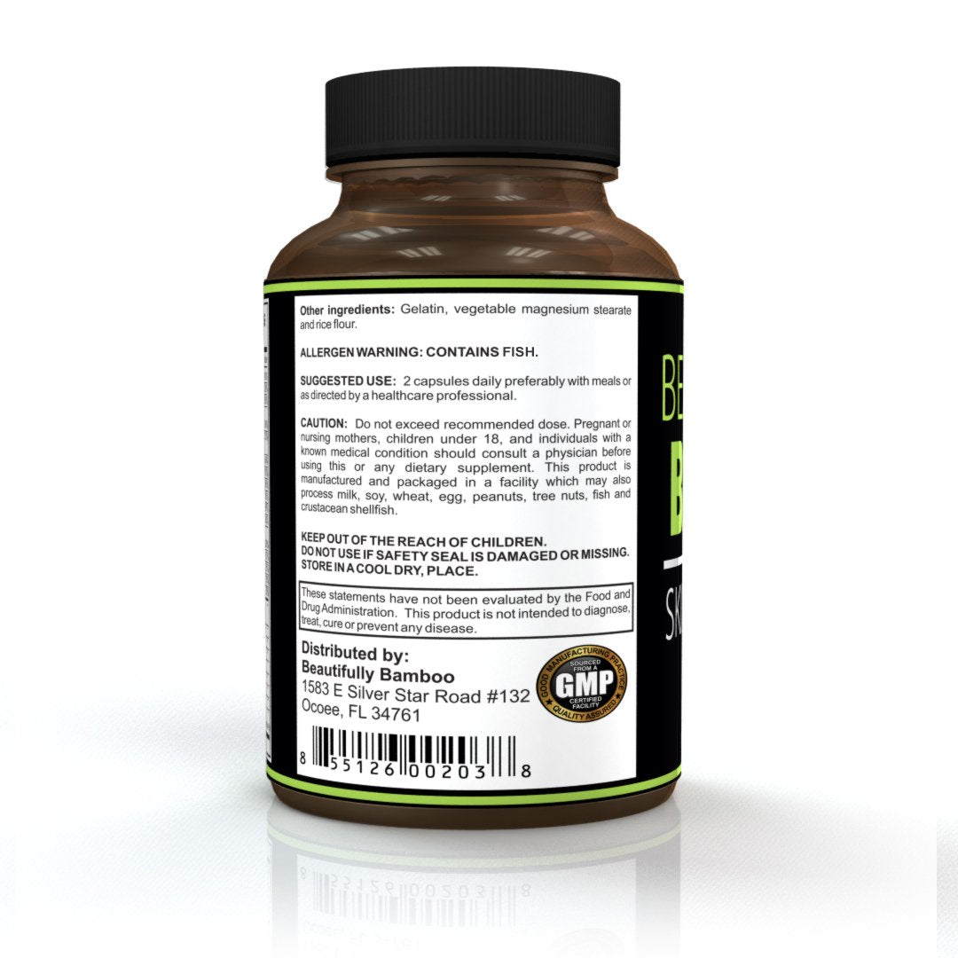 Beautifully Bamboo Hair, Skin & Nails Supplement ingredients list