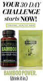 Beautifully Bamboo supplement capsules on a wooden table